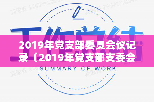 2019年党支部委员会议记录（2019年党支部支委会记录）