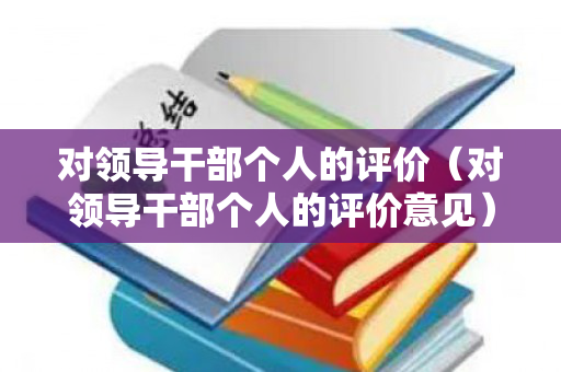 对领导干部个人的评价（对领导干部个人的评价意见）