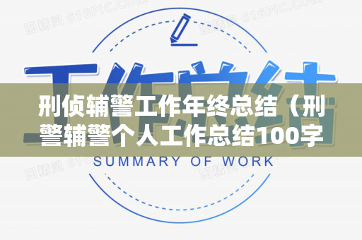 刑侦辅警工作年终总结（刑警辅警个人工作总结100字）