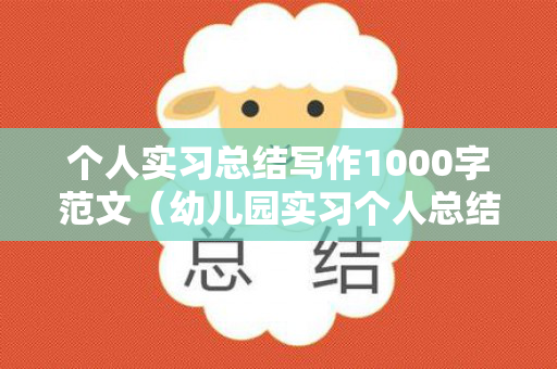 个人实习总结写作1000字范文（幼儿园实习个人总结）